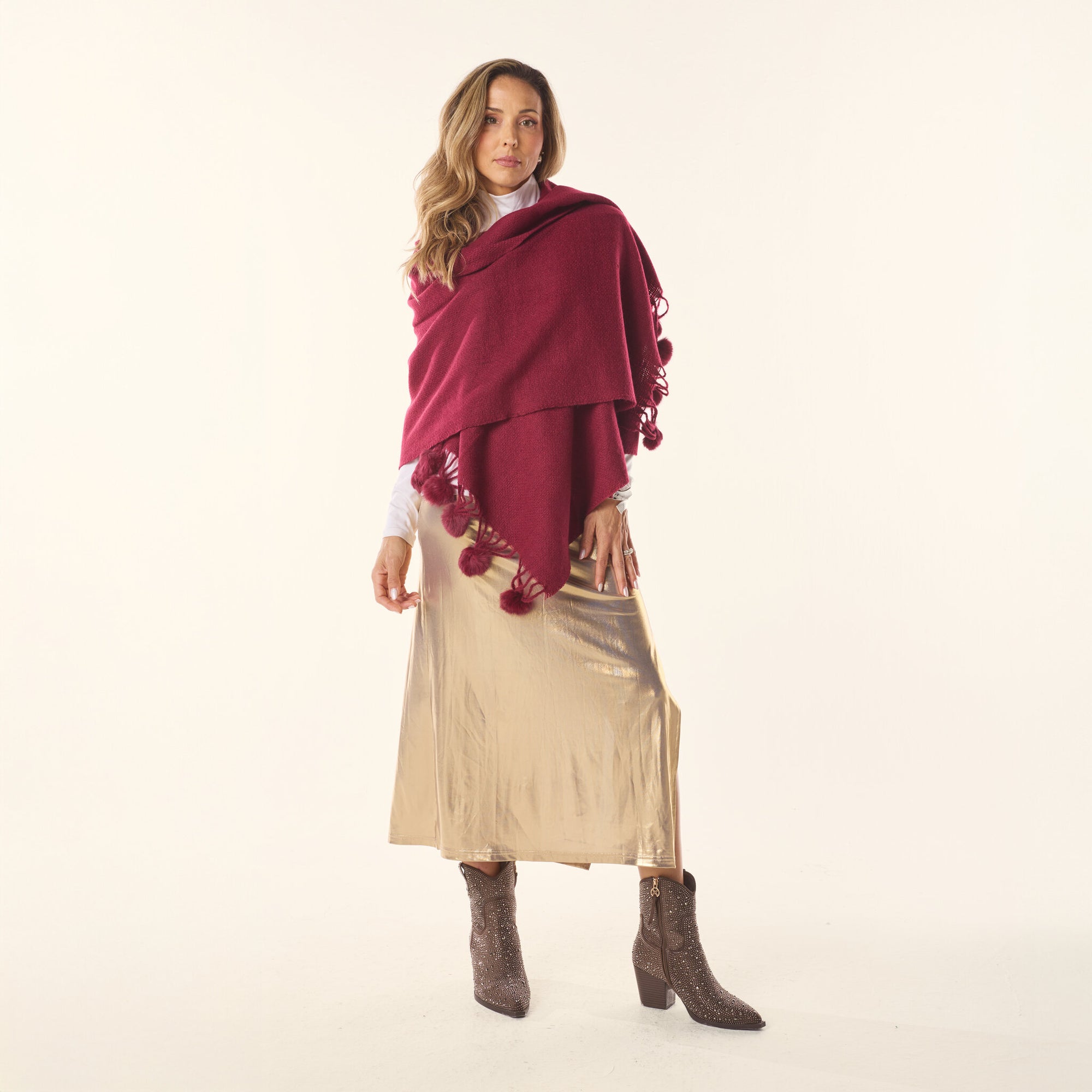 Avril Shawl en Tejido Plano Afelpado